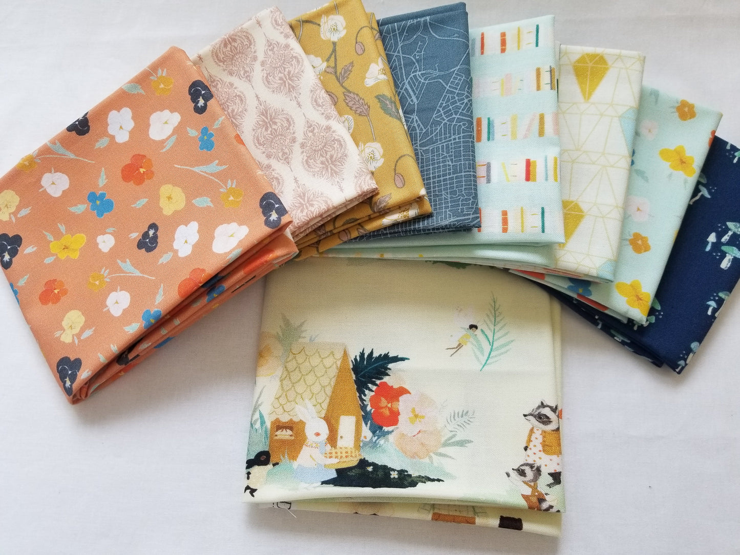 Coral, Navy, and Cream Half Yard Bundle | Custom Bundle | Curated Fabric Bundle