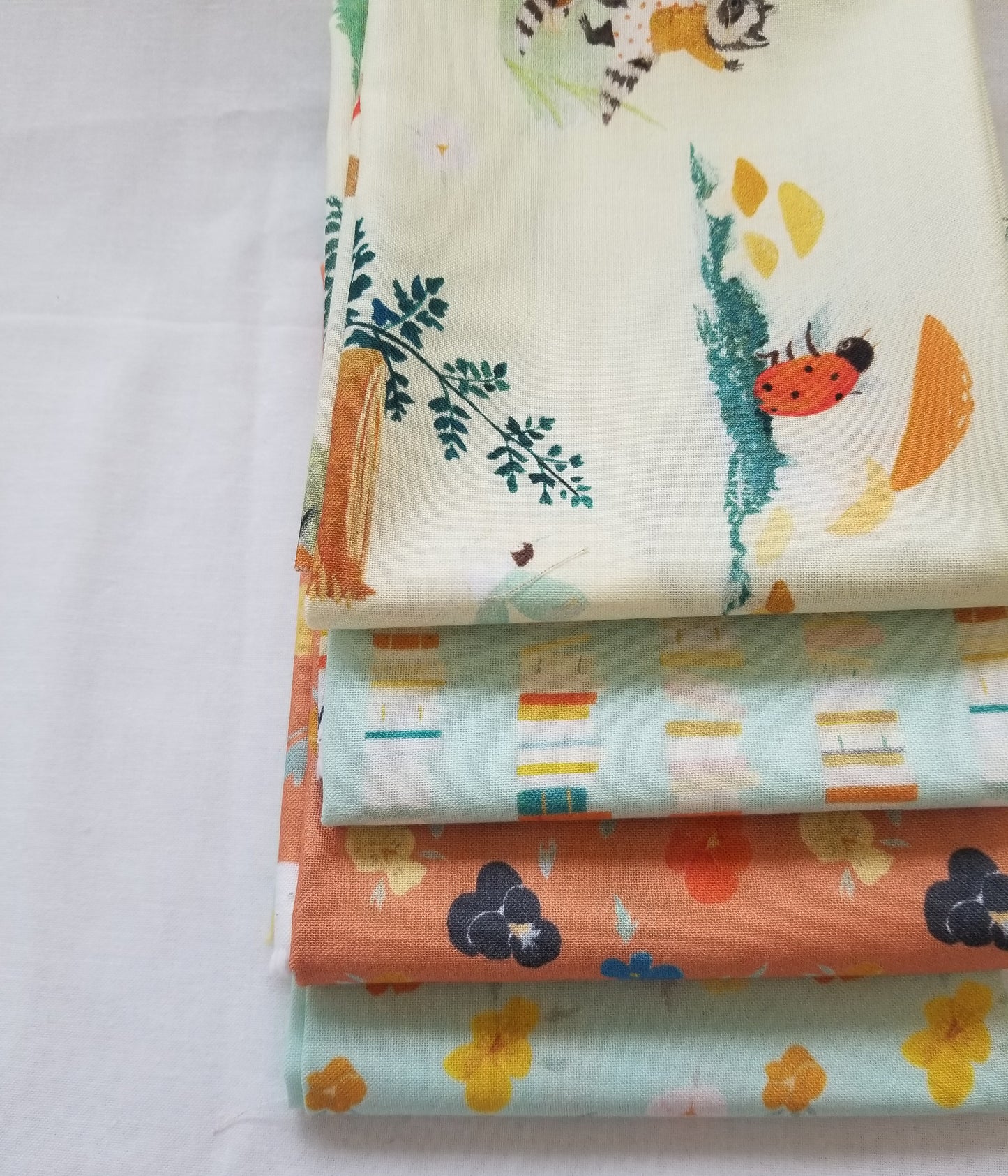 Littlest Family's Big Day FQ Bundle | Florals, Books, Forest Animals Fabric | 4 FQ