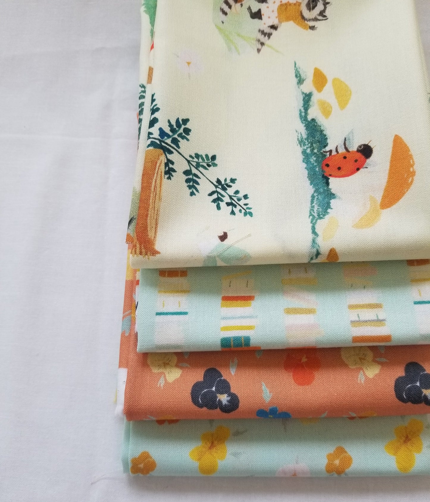 Littlest Family's Big Day Half Yard Bundle | Florals, Books, Forest Animals Fabric | 4 Half Yards