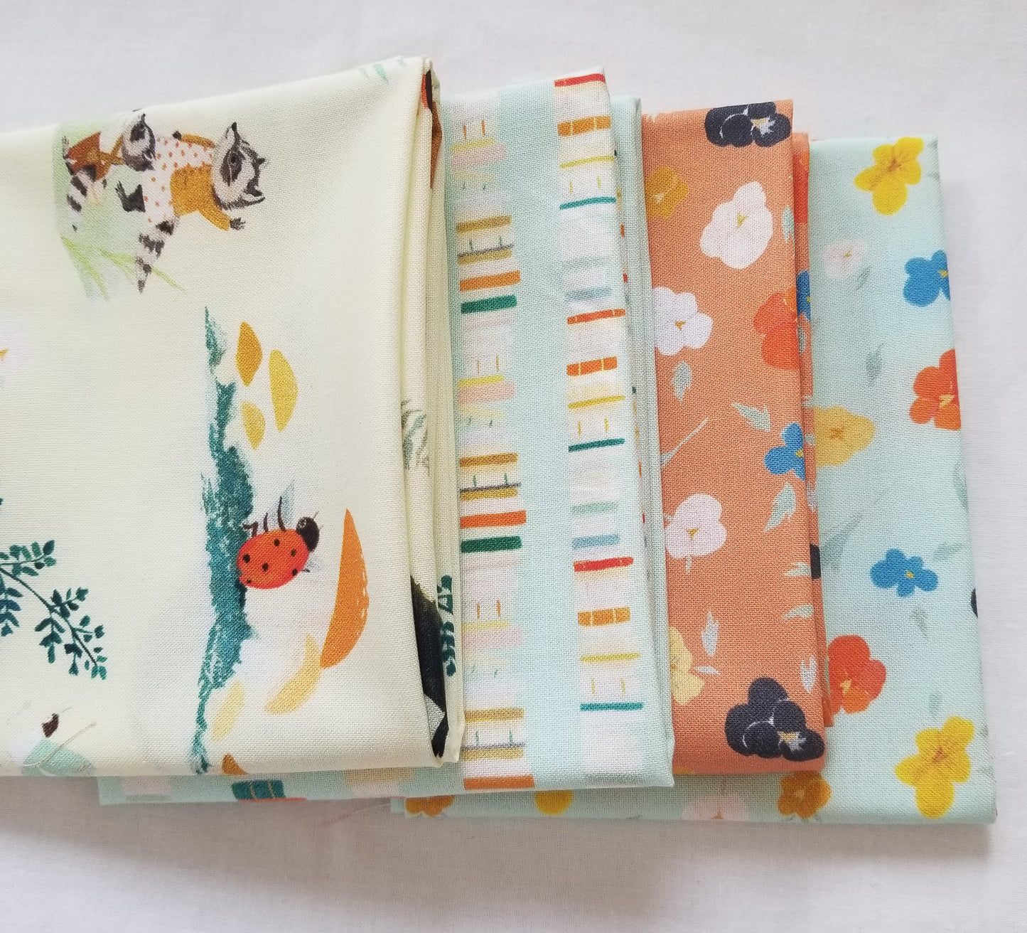 Littlest Family's Big Day Half Yard Bundle | Florals, Books, Forest Animals Fabric | 4 Half Yards